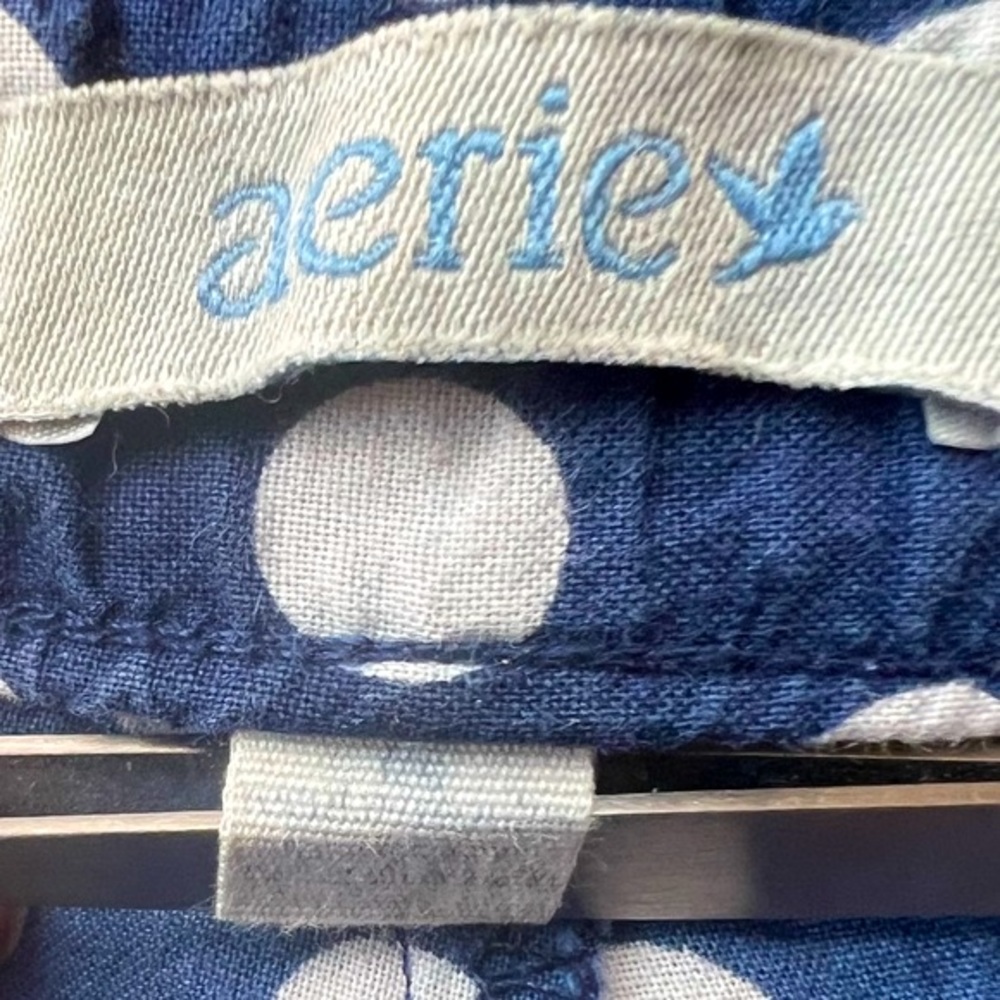 Aerie American Eagle L Navy Polka Dot Pajama Pants! EUC! - Picture 10 of 13